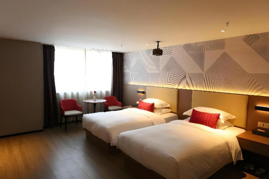 Bed in Borrman Hotel Wuhan Yellow Crane Tower Fuxing Road Metro Station