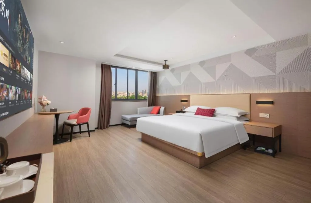 Bed in Borrman Hotel Wuhan Yellow Crane Tower Fuxing Road Metro Station