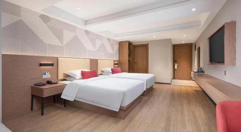 Bed in Borrman Hotel Wuhan Yellow Crane Tower Fuxing Road Metro Station