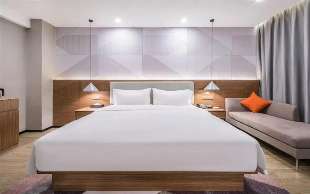 Bed in Borrman Hotel Wuhan Yellow Crane Tower Fuxing Road Metro Station