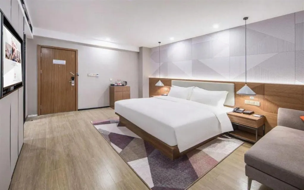 Bed in Borrman Hotel Wuhan Yellow Crane Tower Fuxing Road Metro Station
