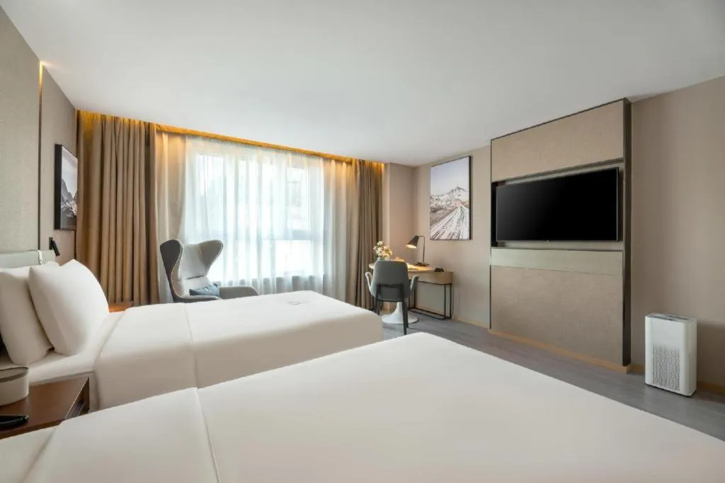 Bed in Atour Hotel Urumqi Municipal Government Nanhu People's Square