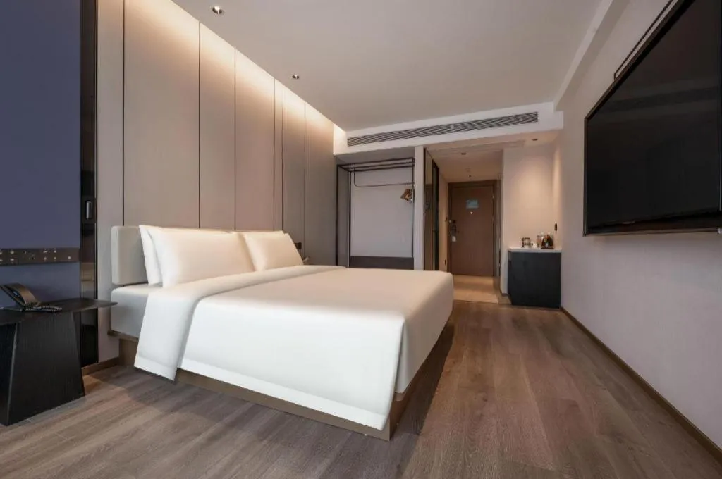 Bed in Atour Hotel Hangzhou Xixi Xihu District Cultural and Sports Center