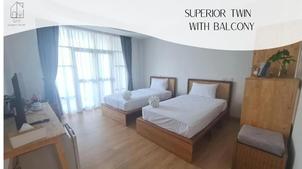 Bed in Gin's Greenery Resort