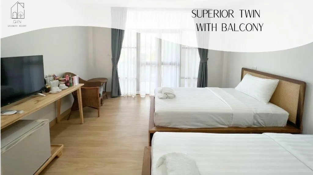 Bed in Gin's Greenery Resort