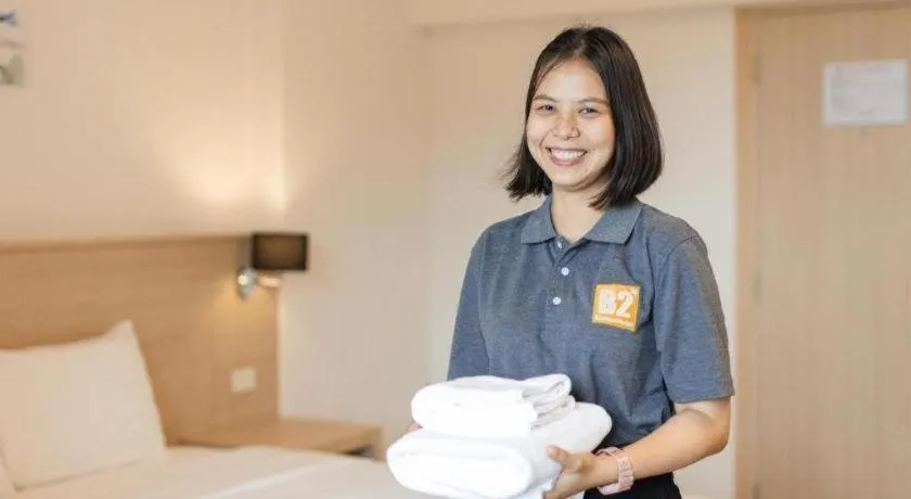 Bed in B2 Map Ta Phut Boutique & Budget Hotel