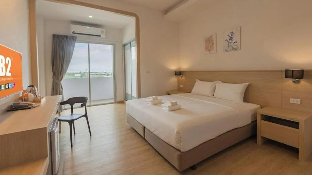 Bed in B2 Map Ta Phut Boutique & Budget Hotel