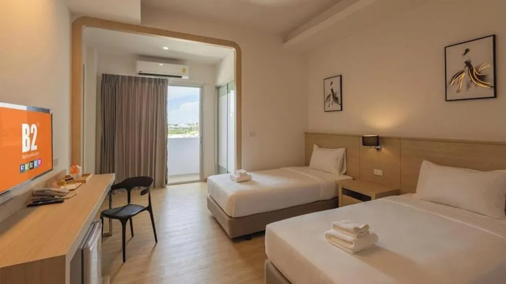 Bed in B2 Map Ta Phut Boutique & Budget Hotel