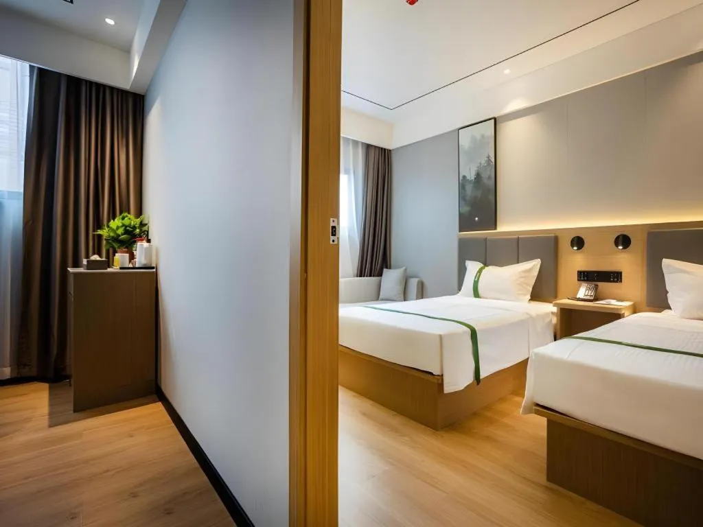 Bed in GreenTree Inn Express Bengbu Mohekou Town
