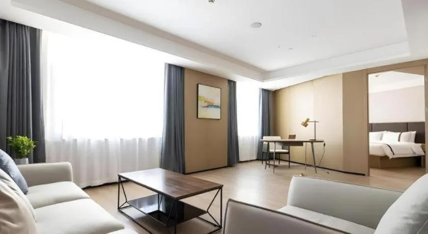 Bed in GYA Hotel Taiyuan Jinyang Street Grand Shanxi Hospital