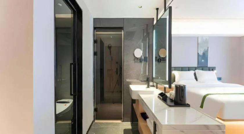 Bed in GreenTree Inn Jinan West Station Exhibition Center