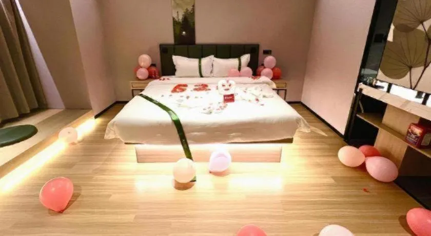 Bed in GreenTree Inn Jinan West Station Exhibition Center
