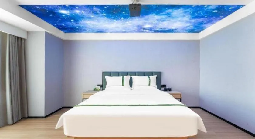 Bed in GreenTree Inn Jinan West Station Exhibition Center