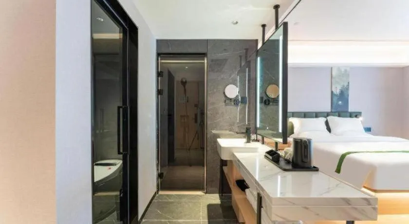 Bed in GreenTree Inn Jinan West Station Exhibition Center