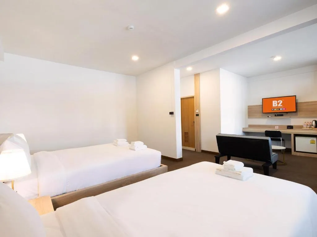 Bed in B2 Phayao Boutique & Budget Hotel