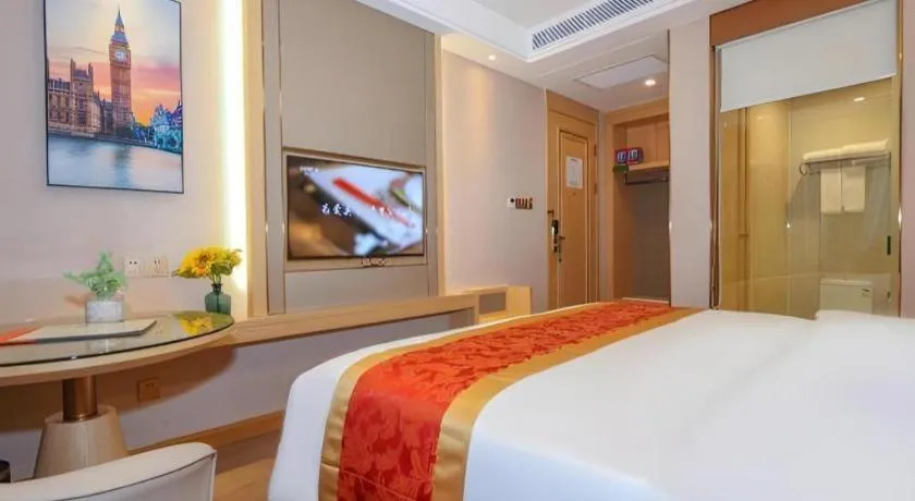 Bed in SHANGJINGHAO HOTEL （SAKATA SNOW ELEPHANT SUBWAY STATION SHOP）