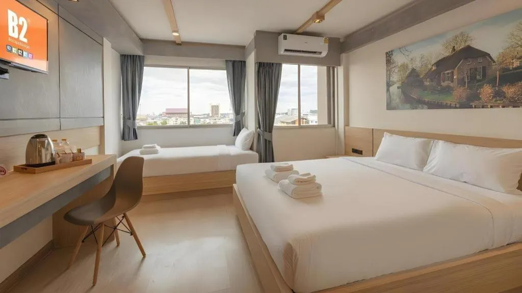 Bed in B2 Surat Thani Boutique & Budget Hotel