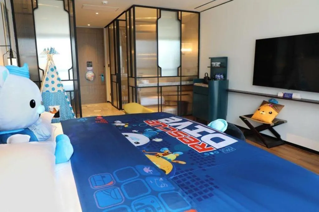 Bed in Mumian Rizhao Hotel