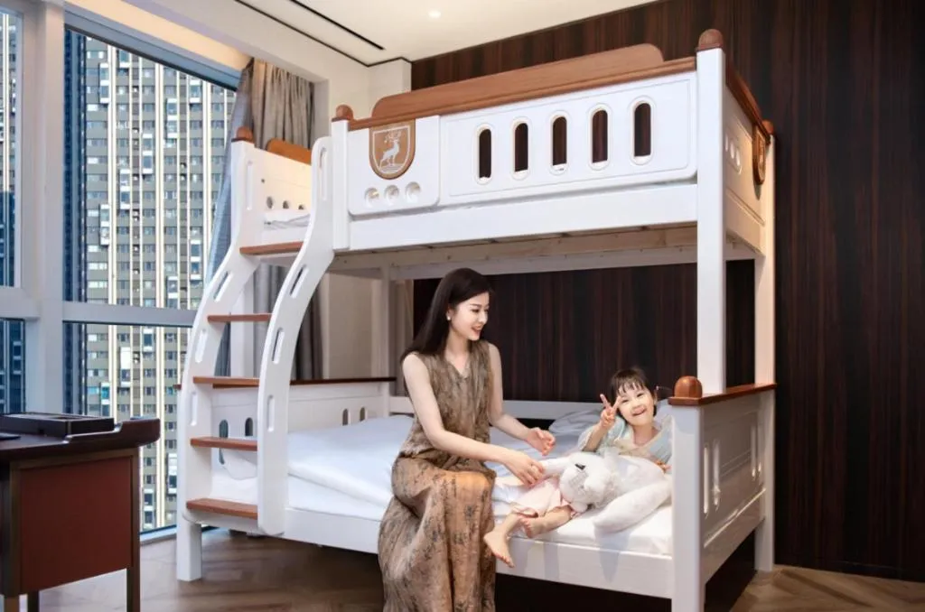 Bed in Mumian Rizhao Hotel