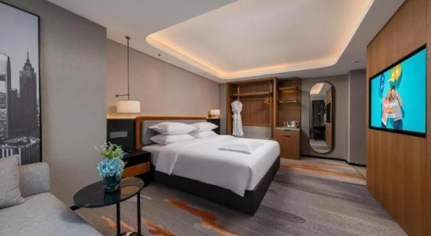 Bed in Park Inn Guangzhou Railway Station Yuexiu International Convention Center