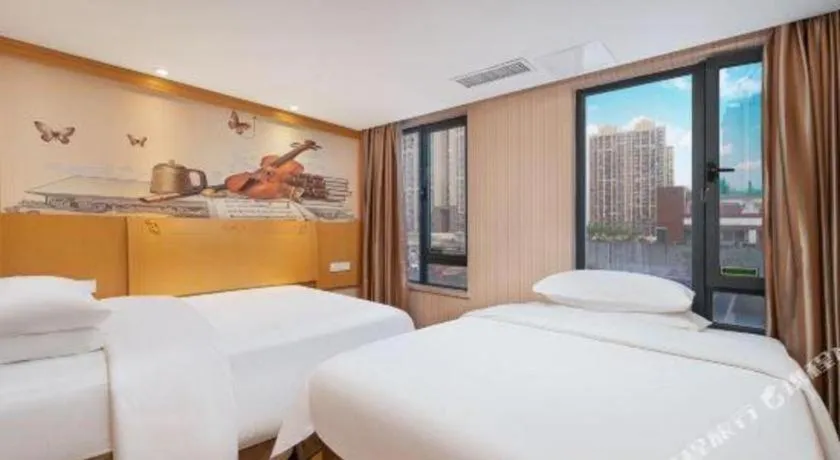 Bed in Borrman Hotel Nanning Anji Wanda Plaza Sulu Metro Station