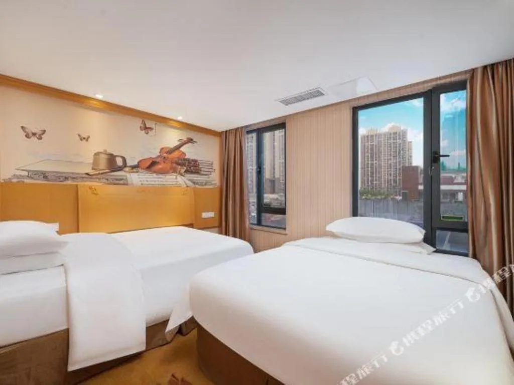 Bed in Borrman Hotel Nanning Anji Wanda Plaza Sulu Metro Station