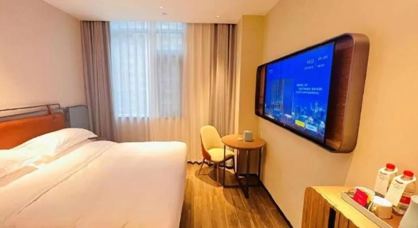 Bed in Echarm Hotel Changsha Huanghua Airport