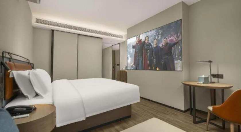 Bed in Echarm Hotel Changsha Huanghua Airport