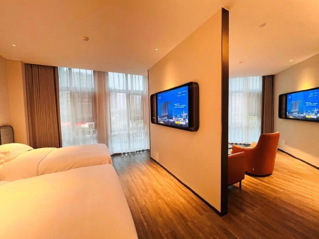 Bed in Echarm Hotel Changsha Huanghua Airport