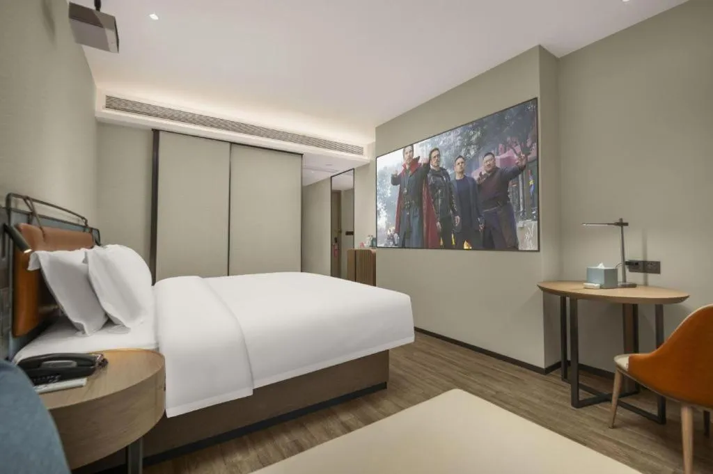 Bed in Echarm Hotel Changsha Huanghua Airport