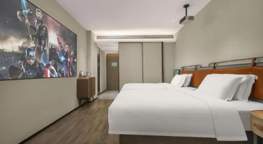 Bed in Echarm Hotel Changsha Huanghua Airport