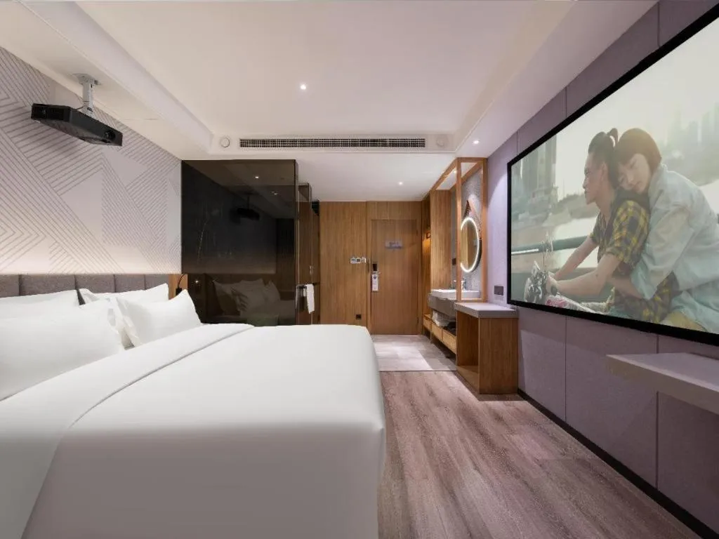 Bed in Borrman Hotel Beijing Guomao Jinsong Metro Station