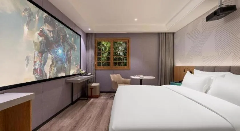 Bed in Borrman Hotel Beijing Guomao Jinsong Metro Station