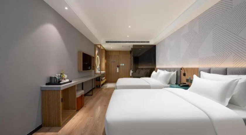 Bed in Borrman Hotel Beijing Guomao Jinsong Metro Station