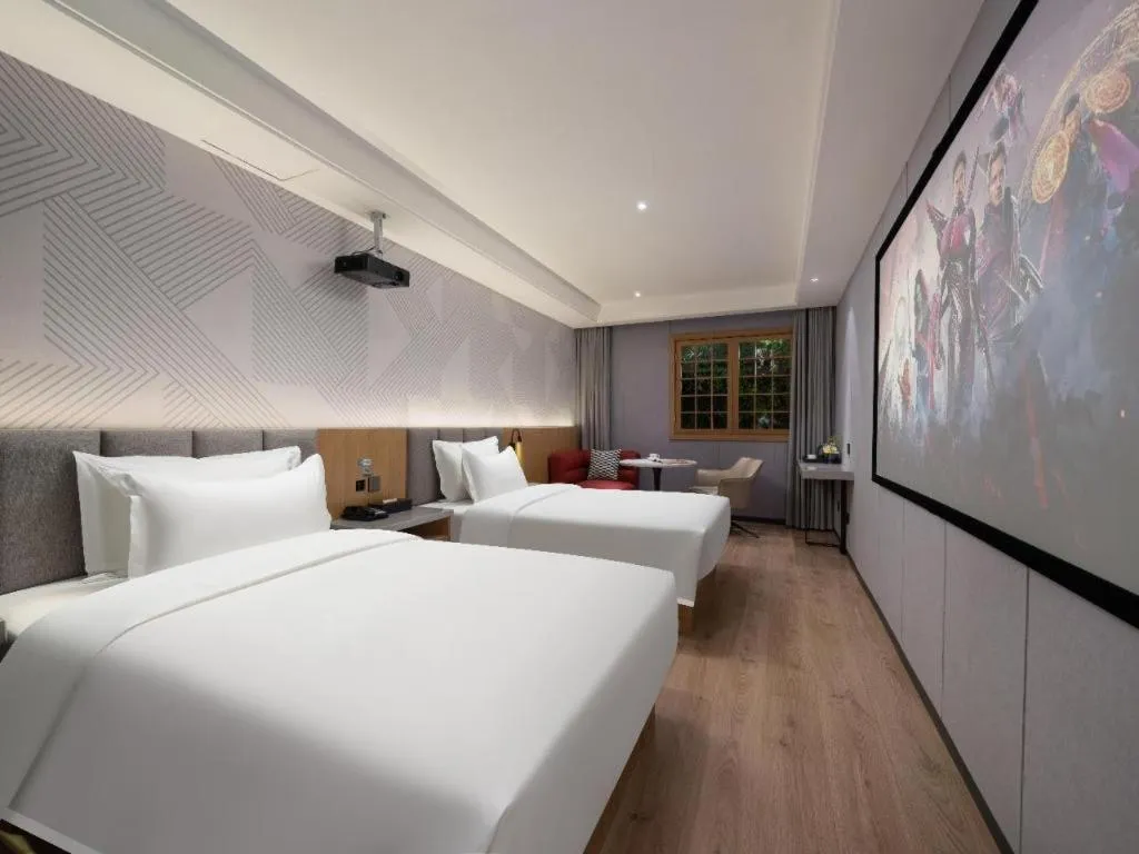 Bed in Borrman Hotel Beijing Guomao Jinsong Metro Station