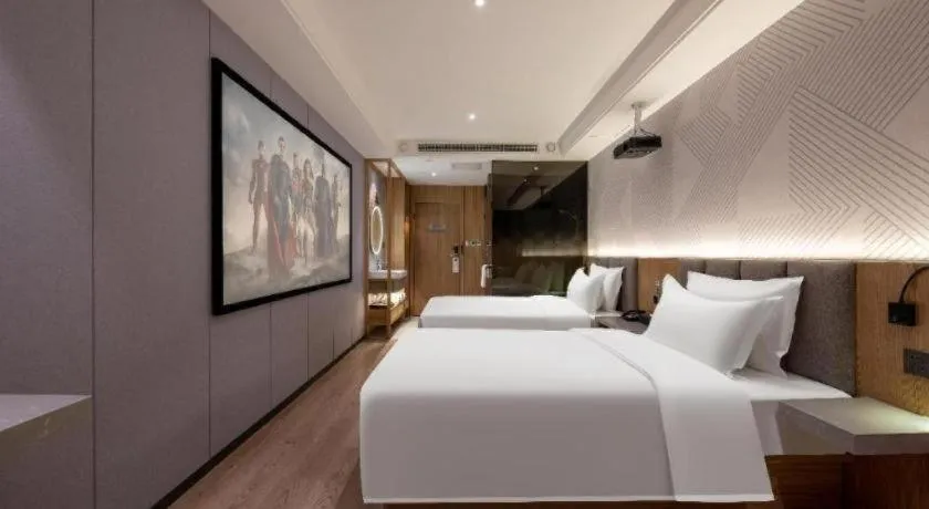 Bed in Borrman Hotel Beijing Guomao Jinsong Metro Station