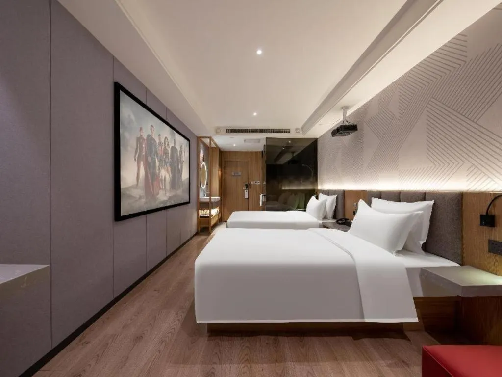 Bed in Borrman Hotel Beijing Guomao Jinsong Metro Station