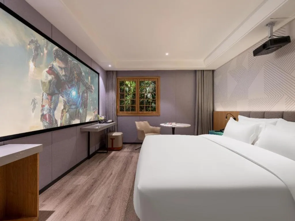 Bed in Borrman Hotel Beijing Guomao Jinsong Metro Station