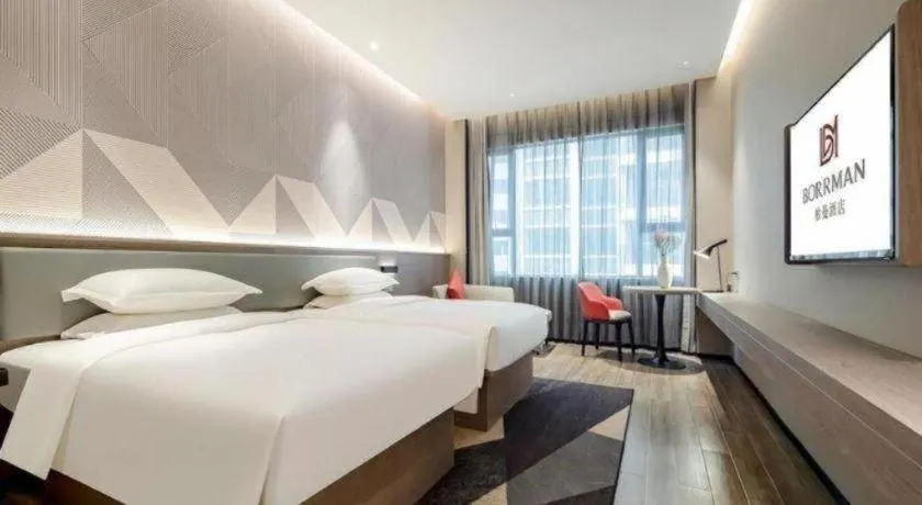 Bed in Borrman Hotel Fangchenggang Shangsi Zhonghua Road