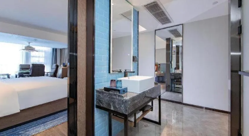 Bed in Echarm Hotel Wuhan Keting Polar Ocean World