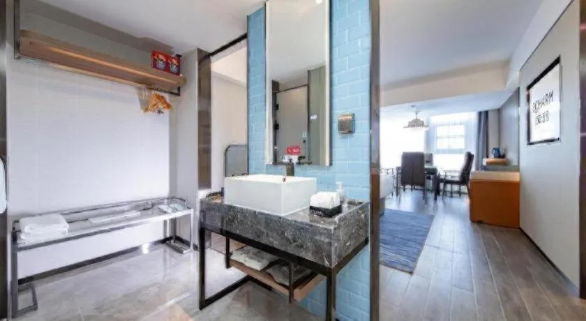 Bed in Echarm Hotel Wuhan Keting Polar Ocean World