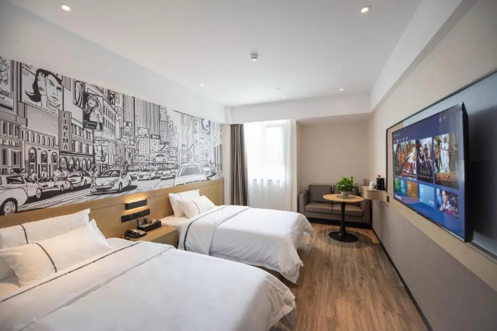 Bed in City Comfort Inn Ezhou Wuyue Plaza