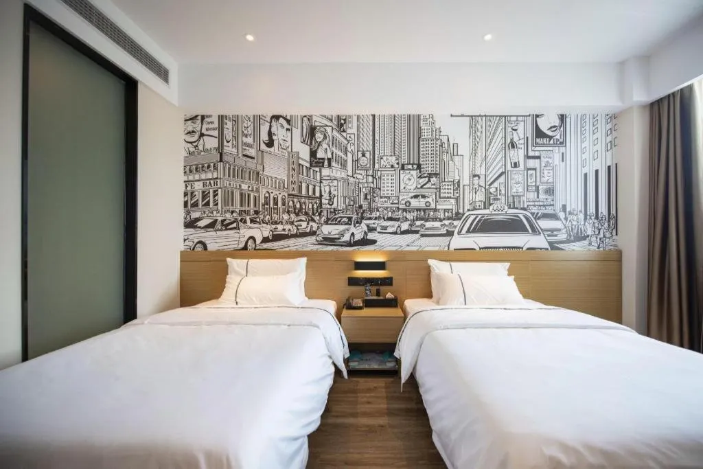 Bed in City Comfort Inn Ezhou Wuyue Plaza