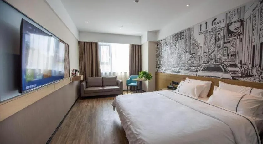 Bed in City Comfort Inn Ezhou Wuyue Plaza