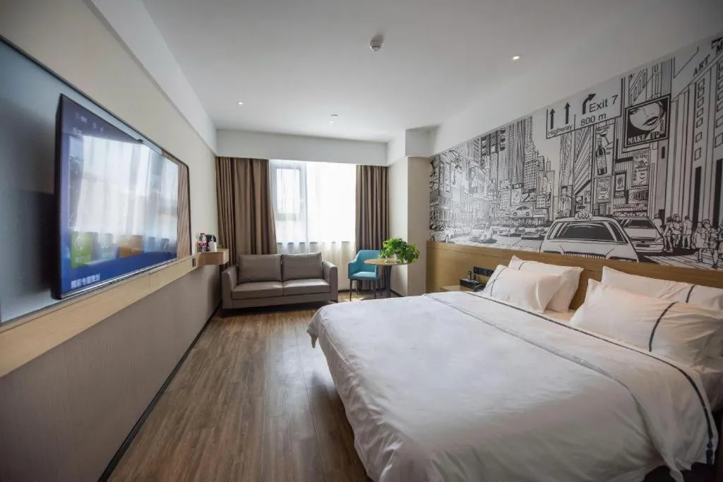 Bed in City Comfort Inn Ezhou Wuyue Plaza