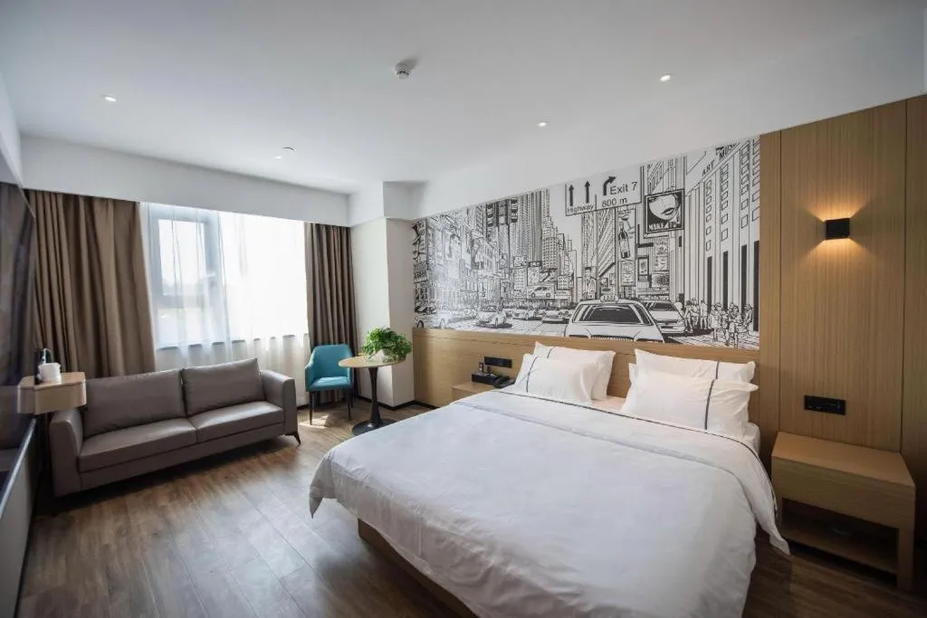 Bed in City Comfort Inn Ezhou Wuyue Plaza