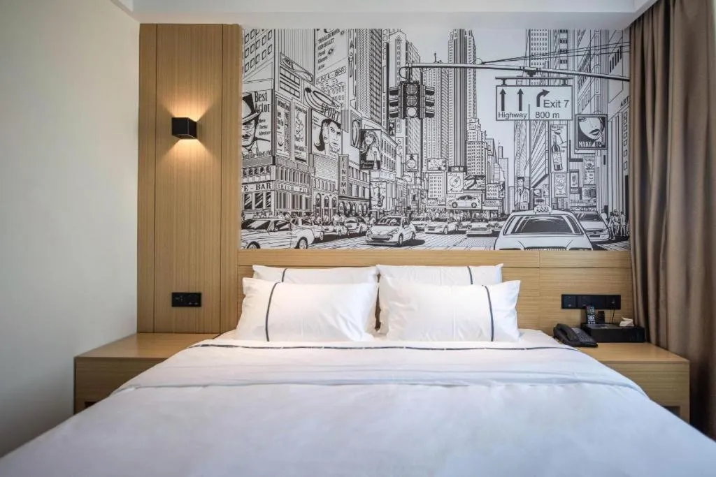 Bed in City Comfort Inn Ezhou Wuyue Plaza