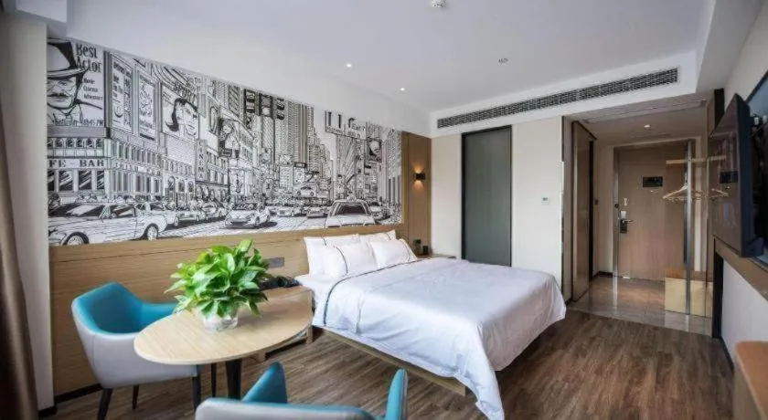 Bed in City Comfort Inn Ezhou Wuyue Plaza