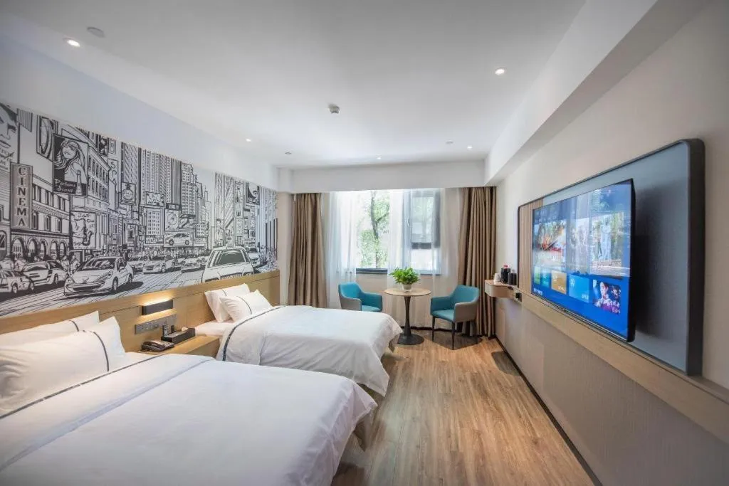 Bed in City Comfort Inn Ezhou Wuyue Plaza