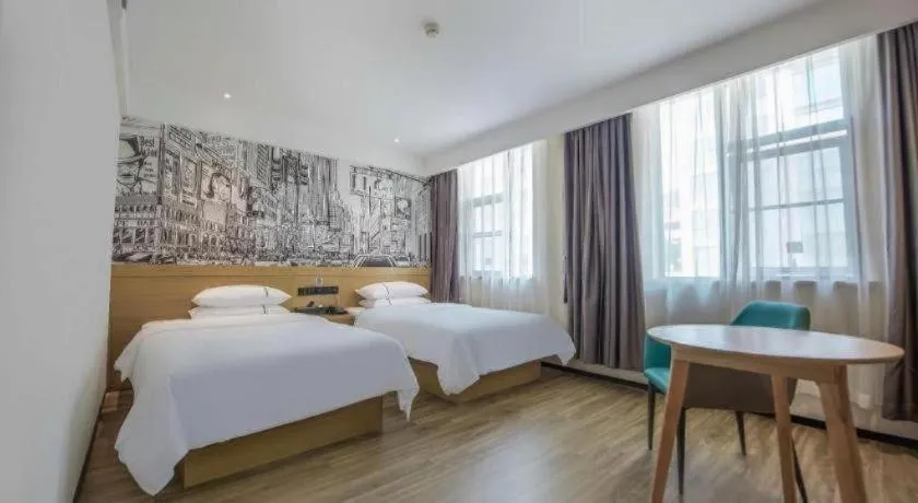 Bed in City Comfort Inn Yichang Zigui Three Gorges Dam Binhu